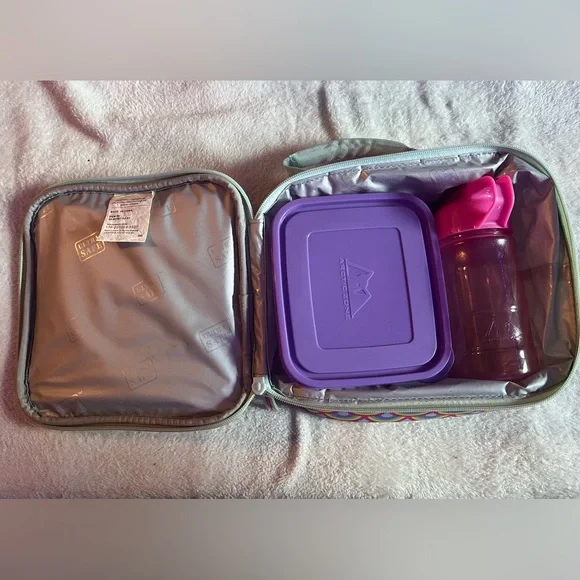 Insulated Rainbows Kids Lunchbox Box Combo Set Artic Zone - Picture 4 of 8